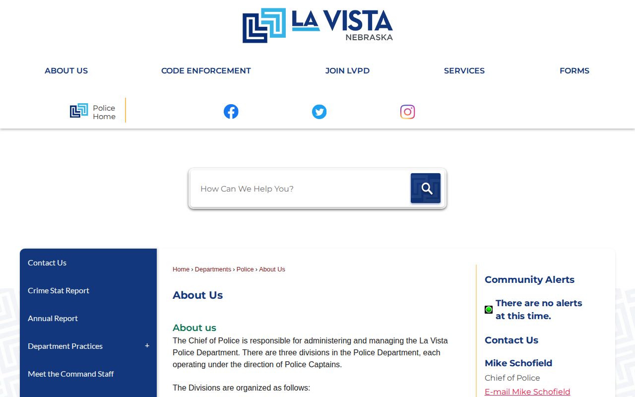 Sarpy County La Vista Police records and booking source